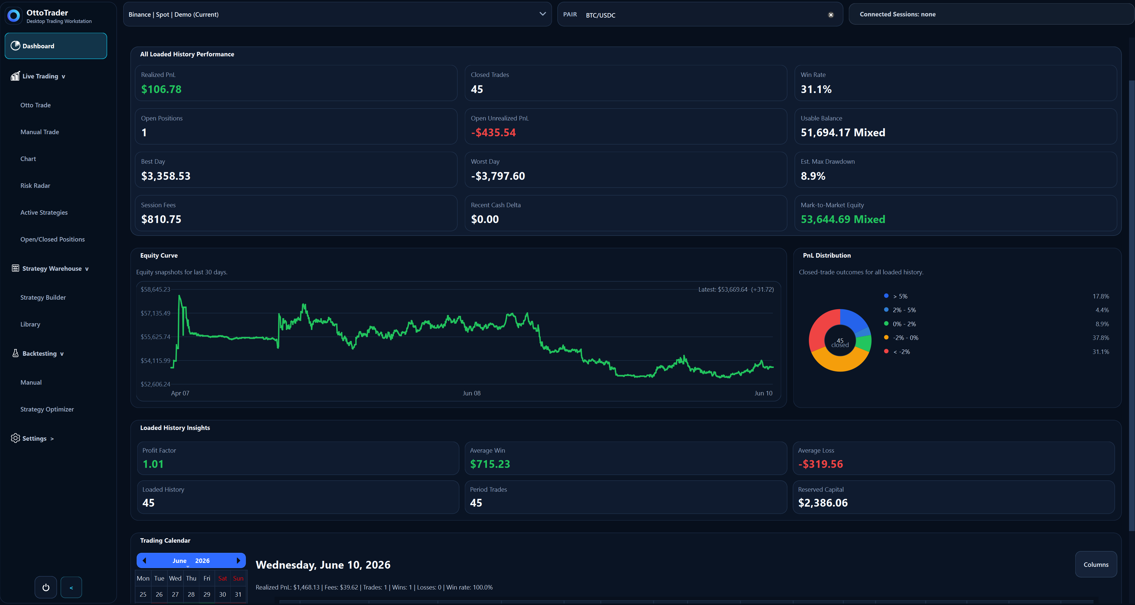 Your trading workspace, in one place. screenshot