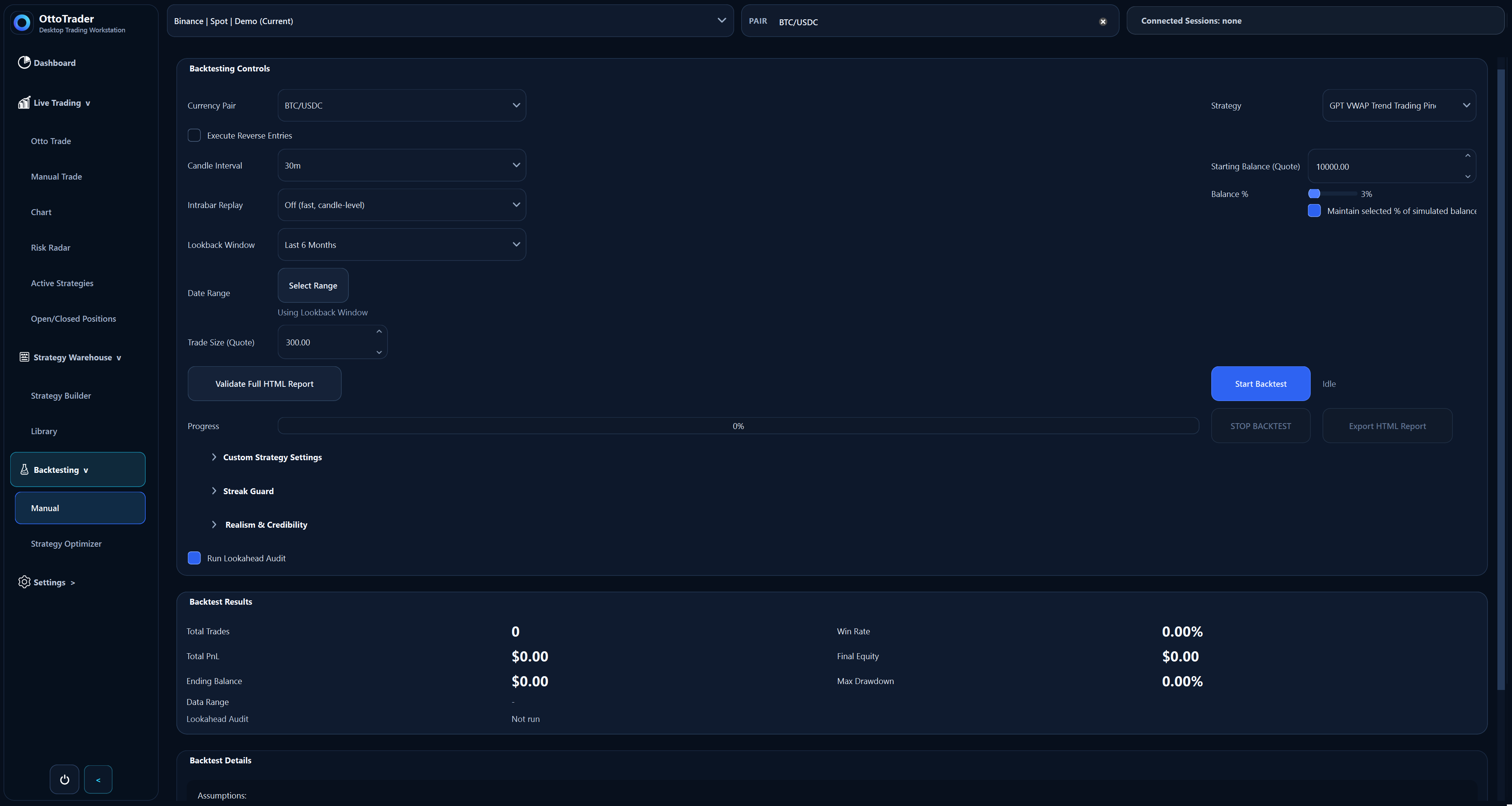 Make strategy testing a repeatable workflow. screenshot
