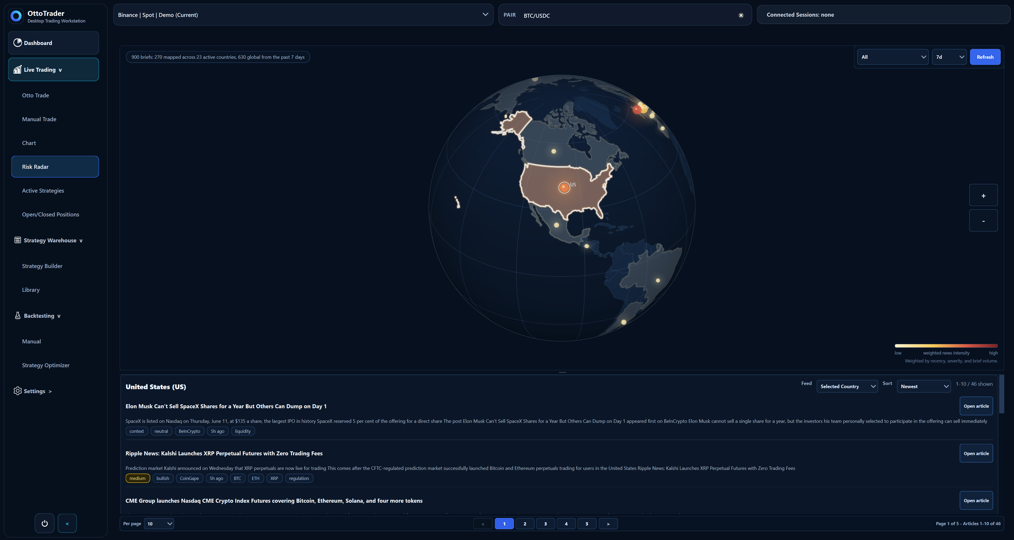 Keep market context close without turning it into a signal. screenshot